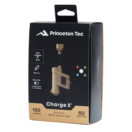 Princeton Tec - Шолом-ліхтар LED Charge X - 100 лм - RGB - ІЧ - Чорний - C23-BK