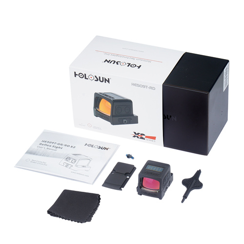 Holosun - HE509T-RD X2 Серія Red Dot коліматора з кріпленням RMR - Сонячна панель / титан - HE509T-RD X2
