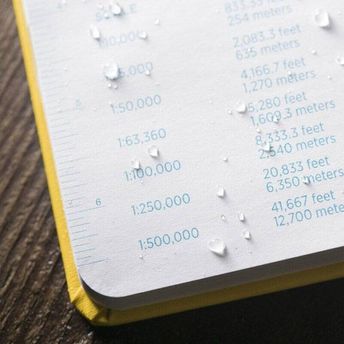 Rite in the rain - Водонепроникний блокнот уLarge Bound Book - 223 x 175 мм - 80 аркушів - жовтий - 370F-LG
