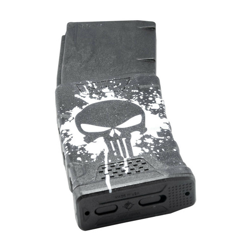 MFT - Полімерний магазин з черепом Punisher для AR-15 / M4 - 5.56 x 45 мм/.223 - 30 набоїв - чорний - EXDPM556D-PSS-WH