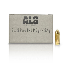 ALS - Перероблені спортивні набої 9 x 19 Para FMJ 145 гр - 250 набоїв