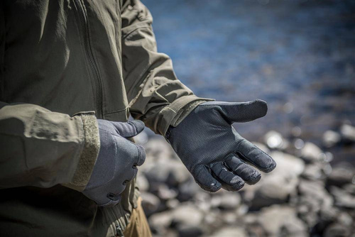 Helikon - Утеплені тактичні рукавички Impact Duty Winter Mk2 - чорні/зелені - RK-ID2-NE-0201B
