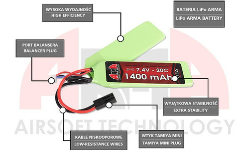 Arma Tech - Bateria AEG - LiPo - 7.4V 3300 mAh 35C [1].