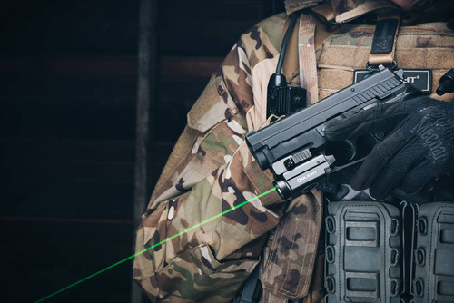 Olight - Світлодіодний тактичний ліхтар з лазерним прицілом BALDR S - 800 люмен - чорний.
