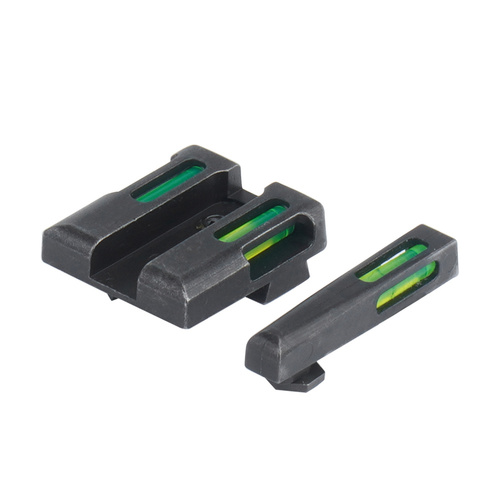 Hiviz - Приціли з тритієвого волокна LiteWave H3 - Glock - Зелено-біла облямівка - GLN325 