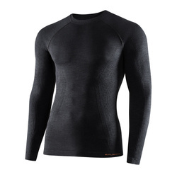 Brubeck - Термофутболка з довгим рукавом Active Wool Merino - Black - LS12820
