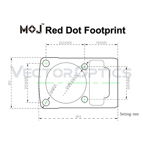 Vector Optics - Відкритий коліматор Frenzy 1x22x26 MOS - MRS - SCRD-M36