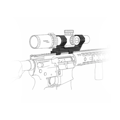 Vector Optics - Регульоване подовжене цільне кріплення прицілу Picatinny - 30 мм - чорне - XASR-3037