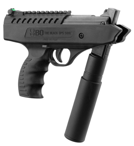 Black Ops - Пневматичний пістолет Langley Silencer - 4,5 мм - чорний - CA0161