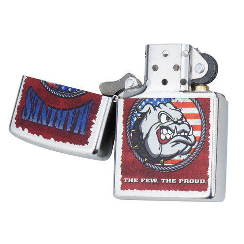 Zippo - Бензинова запальничка US Marines Corp - Street Chrome - Z28520