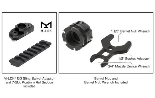 UTG - AR15 Super Slim SD Free Float - 14'' - M-LOK - Mil-Sec - Czarne - MTU046XLM