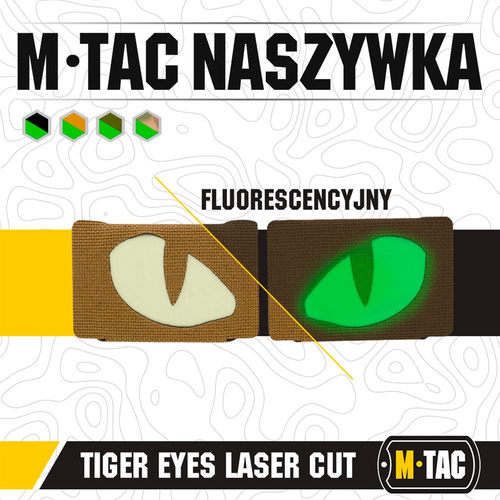 M-Tac - Флуоресцентні нашивки Tiger Eyes Laser Cut - Para - Coyote - 51140005