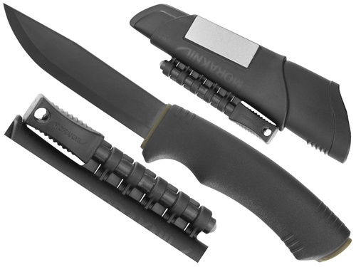 Morakniv - Ніж для виживання Bushcraft - Вуглецева сталь - Чорний - 11742