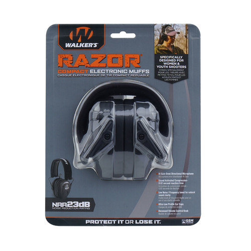 Walker's - Razor Компактні активні протишумні навушники для жінок та молоді - чорні - GWP-CRSEM