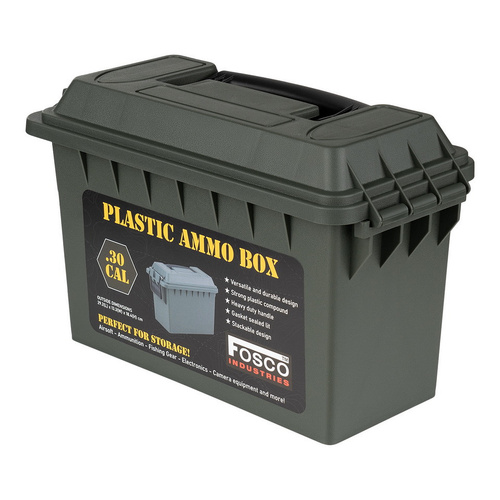 Fosco Industries - Коробка для набоїв .30 калібру - 4.5 л - полімерна - Зелений - 465203