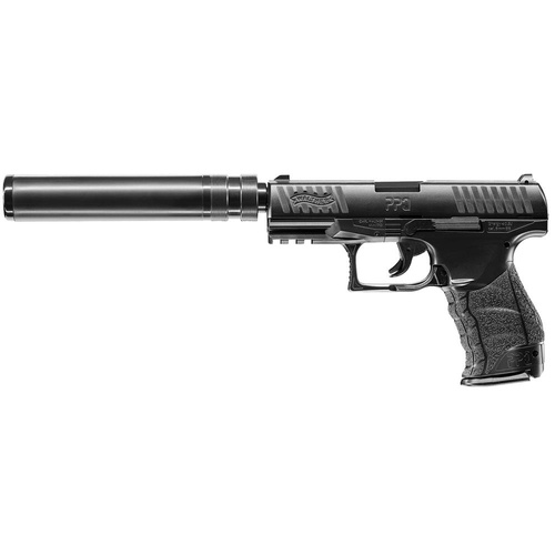 Umarex - Репліка пістолета Walther PPQ Navy Kit з глушником - Пружина - 2.5109