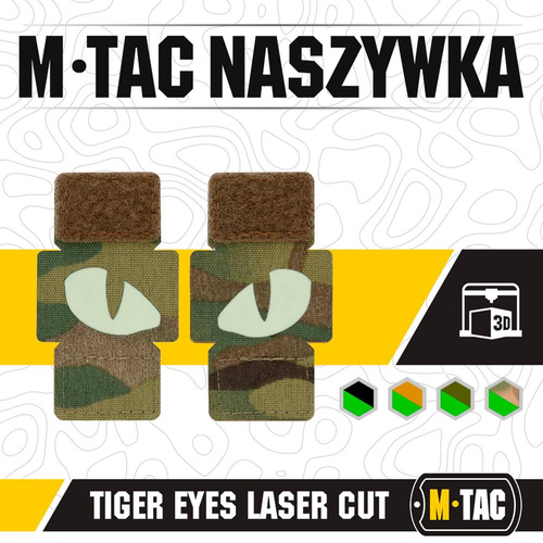 M-Tac - Флуоресцентні нашивки Tiger Eyes Laser Cut - Para - MultiCam - 51140008
