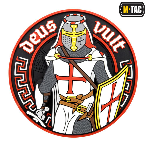 M-Tac - Нашивка Deus Vult - 3D PVC - білий/червоний - 51116000 - Інше