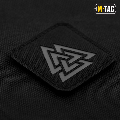 M-Tac - Квадратна нашивка Laser cut Valknut - Чорний / Сірий - 51162211