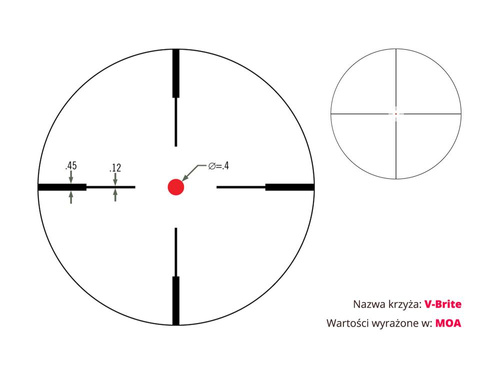 Vortex Optics - Приціл оптичний Crossfire II 6-18x44 - 1'' - AO - V-Brite MOA - чорний - CF2-31029