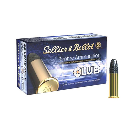 Патрони Rimfire Sellier&Bellot .22LR Club LRN 40 гр / 2,6 г - 50 патронів - V355297 - Набій кільцевого запалення