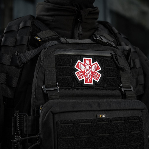 M-Tac - Медична нашивка з вишивкою Paramedic - чорний - 51432002