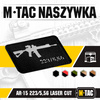 M-Tac - Нарукавна нашивка AR-15 223/5.56 Laser Cut - чорна/сіра - 51111211
