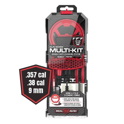 Real Avid - Набір інструментів для чищення зброї Gun Boss Multi-Kit - .357/.38/9 mm - AVGBMK9MM
