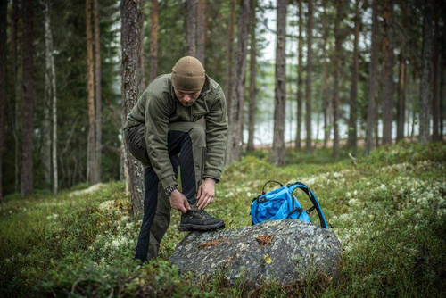 Helikon - Штани outdoorowe Hybrid Outback Pants® - DuraCanvas® - Ash Grey / Czarne - SP-HOP-DC-8501A
