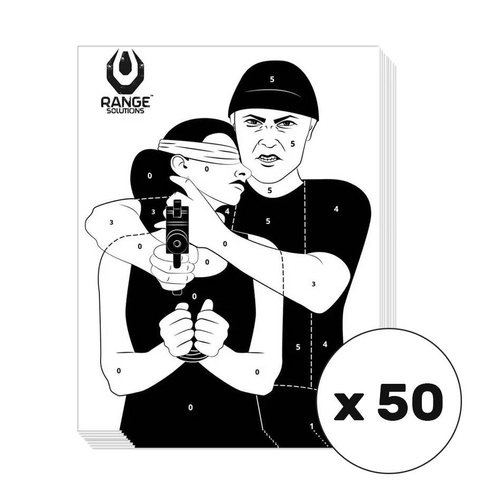 Range Solutions - Мішені для стрільби по заручниках - 50шт. - 700x500 mm Білий - RAN-14-025567