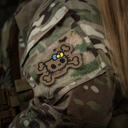 M-Tac - Нашивка Kitty Contour - Вишивка - Жовто-блакитний бант - Койот - 51386205
