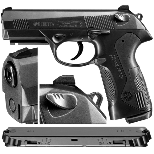 Umarex - Пневматичний пістолет CO2 Beretta Px4 Storm - 4,5 мм - чорний - 5.8078