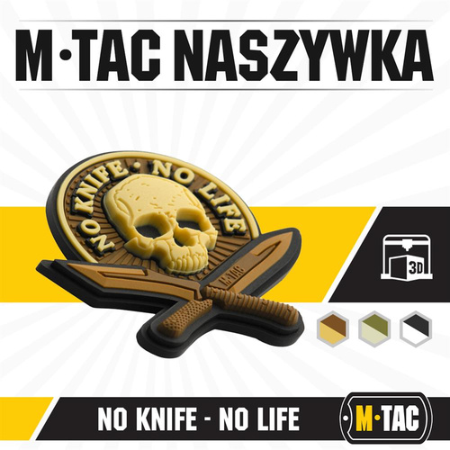 M-Tac - Нашивка 3D ПВХ без ножа - без життя - Coyote - 51128005