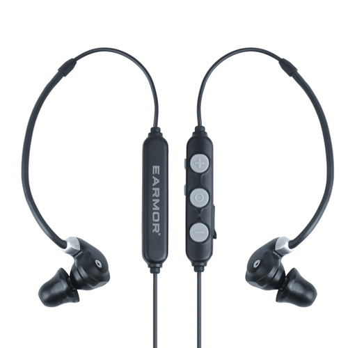 Earmor - Активні засоби захисту слуху M200T - NRR 26 дБ - Bluetooth 5.4 - Чорний - M200T-GY