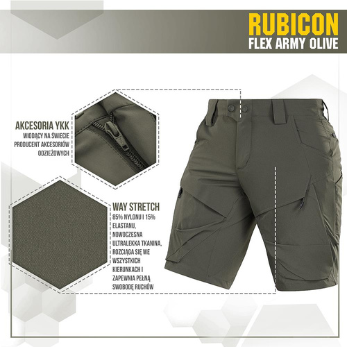 M-Tac - Тактичні шорти Rubicon Flex - 4-Way Stretch - YKK - Army Olive - 20070062