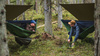 Lesovik - Туристичний гамак DRAKA з москітною сіткою та підвісом SNEKA - Treetop Green