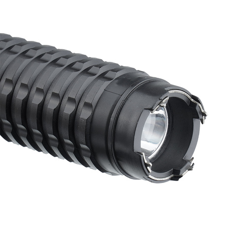 Guard - Електрошокер зі світлодіодним ліхтариком X10 Strobo Baton - алюмінієвий - Чорний - YC-X10
