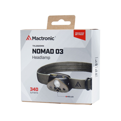 Mactronic - Налобний ліхтар NOMAD 03 - 340 люмен - Зелений - THL0022