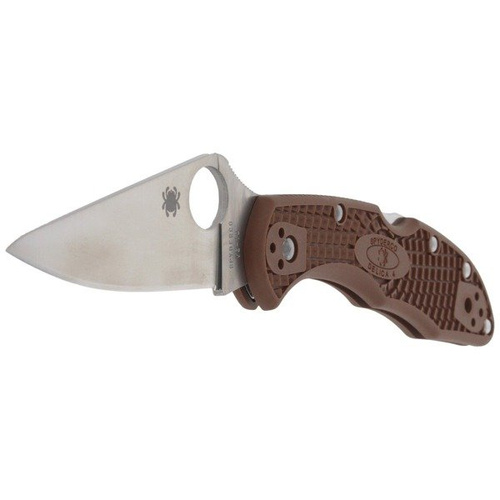 Складаний ніж Spyderco - Delica® 4 FRN Flat Ground Brown - C11FPBN