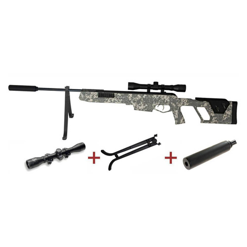 Пневматична гвинтівка Norica - Dead Eye Max Camo з оптичним прицілом - 4,5 мм - 111.25.308