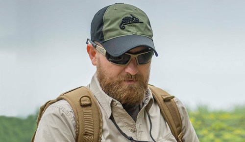 Helikon - Бейсболка з логотипом - PolyCotton Ripstop - Black / Olive Green - CZ-LGC-PR-0102B