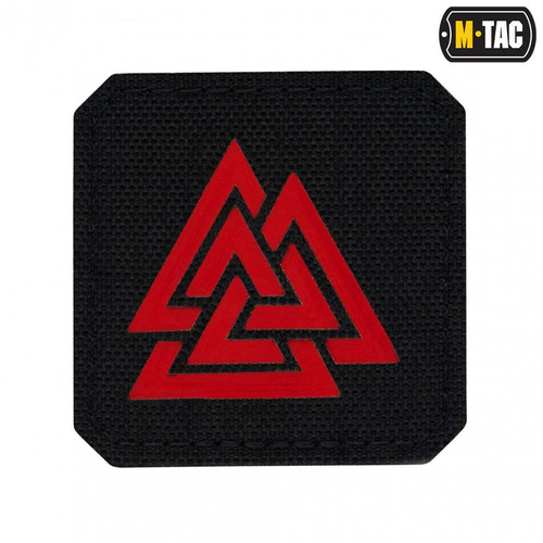 M-Tac - Квадратна нашивка Laser cut Valknut - Червоний / Чорний - 51162233