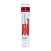 Victorinox - Набір кухонних ножів з теркою Swiss Classic - 3 штуки - червоний - 6.7111.33C1