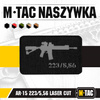 M-Tac - Нарукавна нашивка AR-15 223/5.56 Laser Cut - чорна/сіра - 51111211