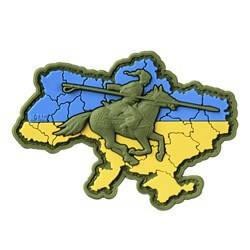 M-Tac - Нашивка «Козацька Україна» - PVC 3D - Horse Charge - Yellow/Blue - 51349000