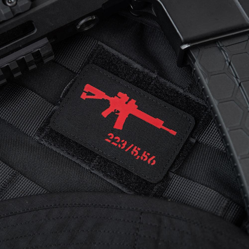 M-Tac - нашивка AR-15 223/5.56 Laser Cut - чорна/червона - 51111233