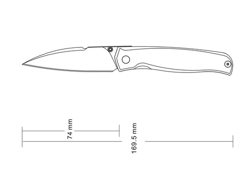 Ruike - Складаний ніж P661-B - чорний - 340-046