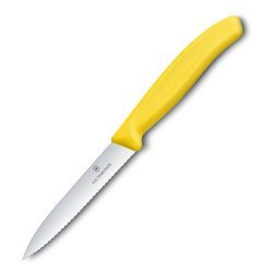 Victorinox - Швейцарський класичний кухонний ніж - зубчастий - жовтий - 6.7736.L8