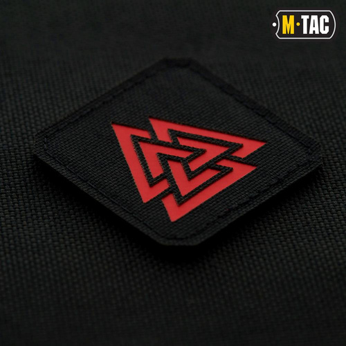 M-Tac - Квадратна нашивка Laser cut Valknut - Червоний / Чорний - 51162233