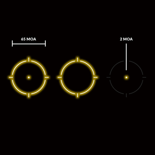 Holosun - Коліматор Закритий оптичний приціл HE512C-GD Gold Dot - Multi Reticle - Сонячна батарея